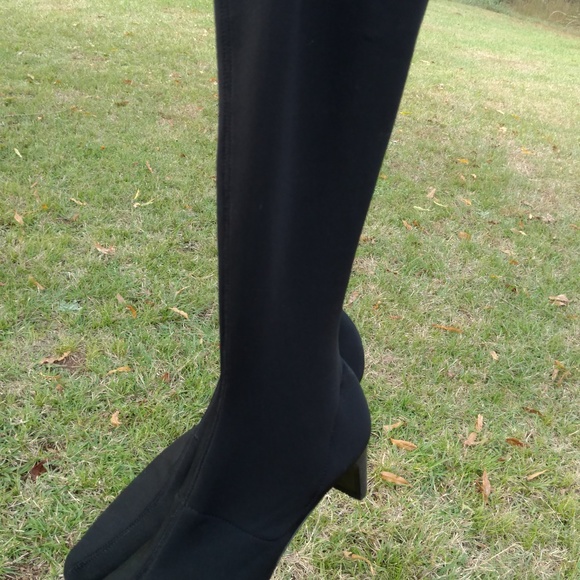 Claudia Cuiti Knee High Stretch Pull on Boots EUC - Picture 2 of 8